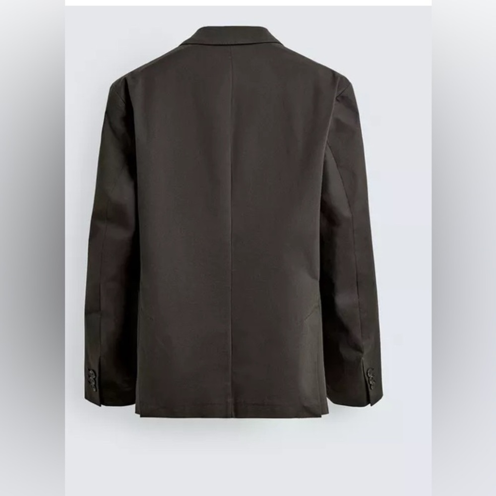 Zara Dark Brown Big Lapel Blazer Jacket | New Without Tags - Picture 5 of 13